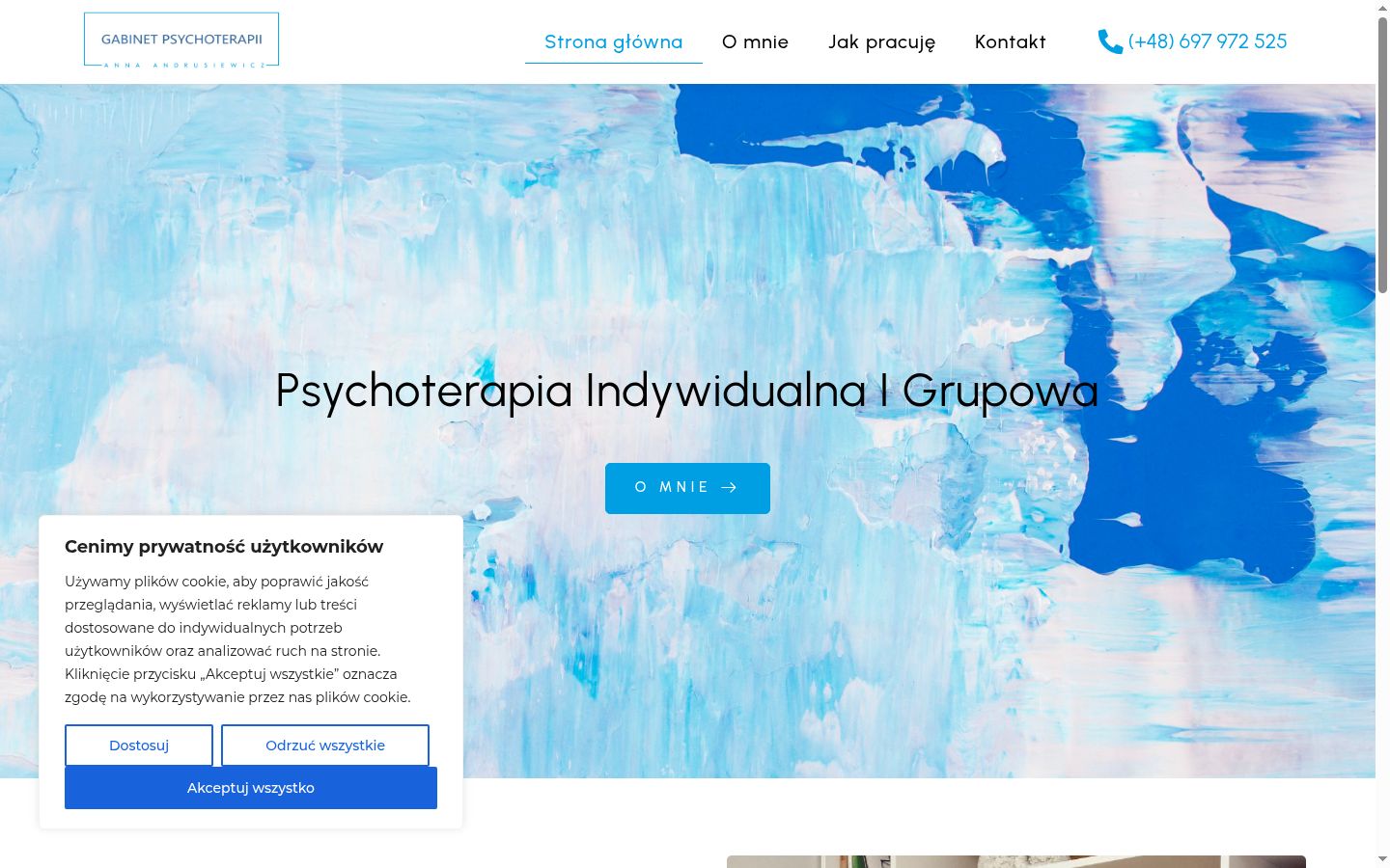 Screenshot of the consent banner shown before any interaction