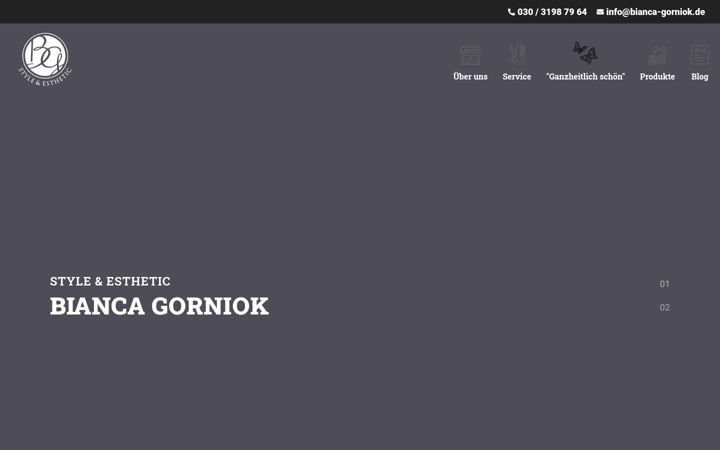 Ekrano kopija bianca-gorniok.de