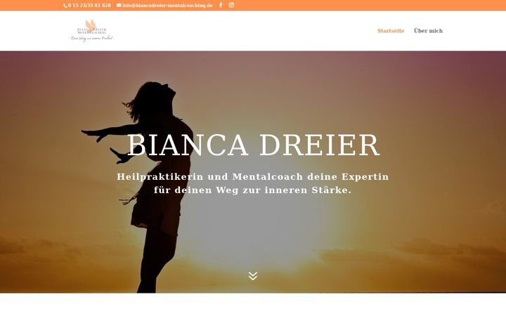 Ekrano kopija biancadreier-mentalcoaching.de