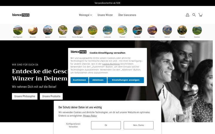 Screenshot of biancamora.de