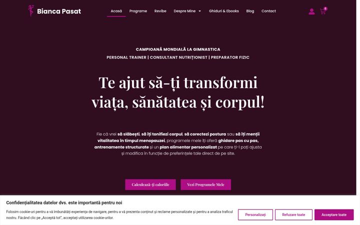 Screenshot of biancapasat.ro