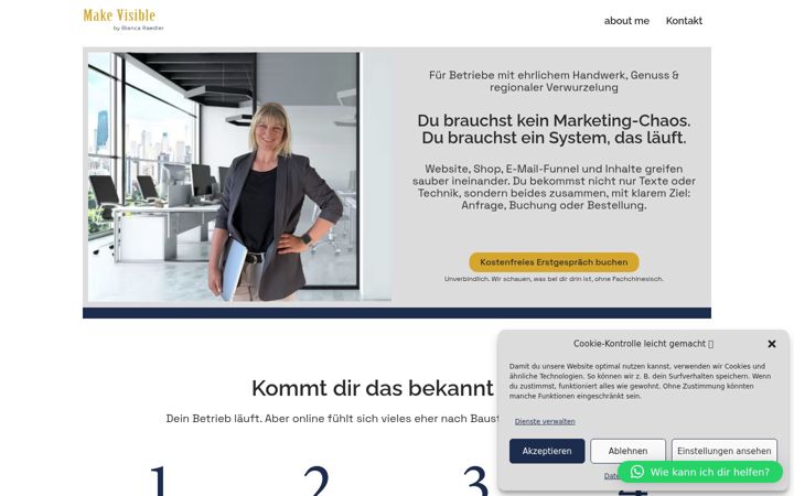 Skjámynd af biancaraedler.de