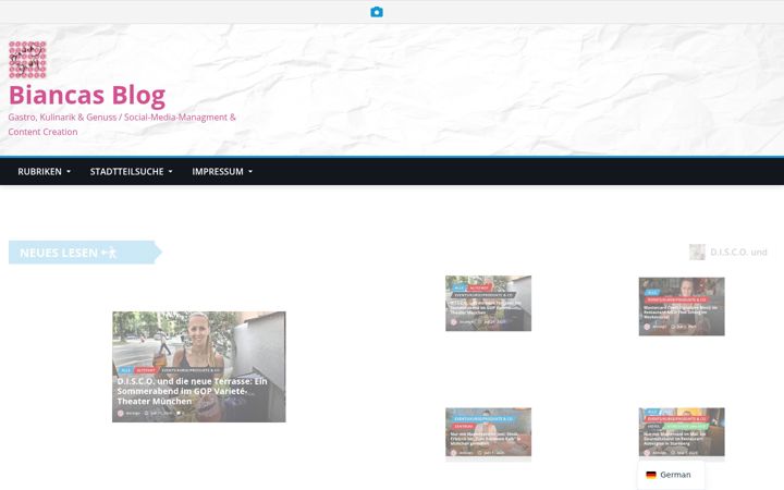 Screenshot of biancas-blog.de