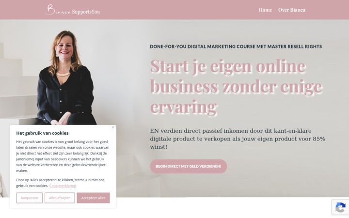 Ekrānuzņēmums no biancasupportsyou.nl