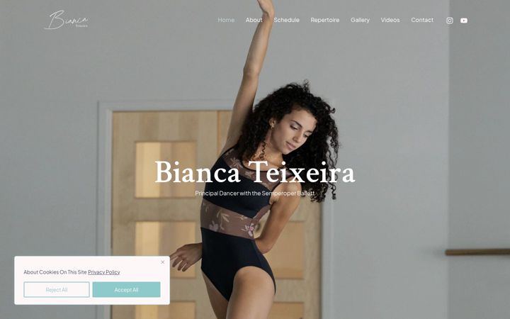 Screenshot of biancateixeira.com