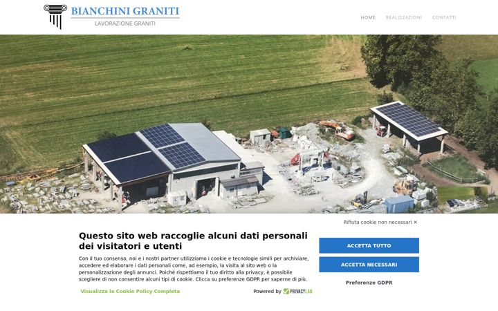 Screenshot of bianchinigraniti.it