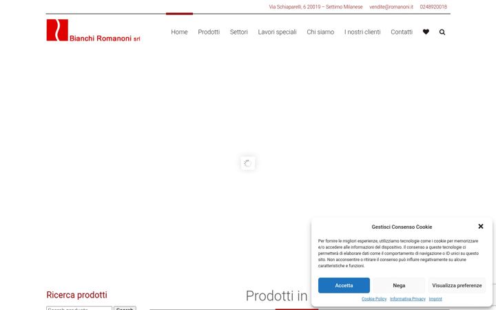 Screenshot of bianchiromanoni.com