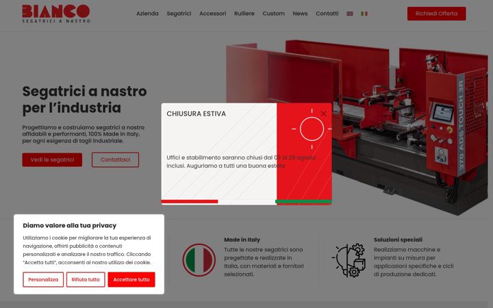 Screenshot of bianco.bg.it