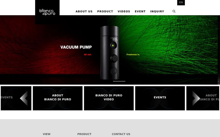 Screenshot of biancodipuroglobal.com