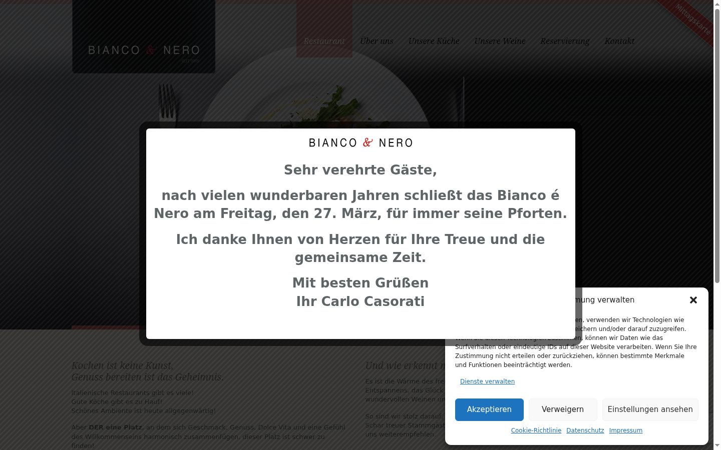 Skjermbilde av samtykkebanneret slik det vises før noen interaksjon