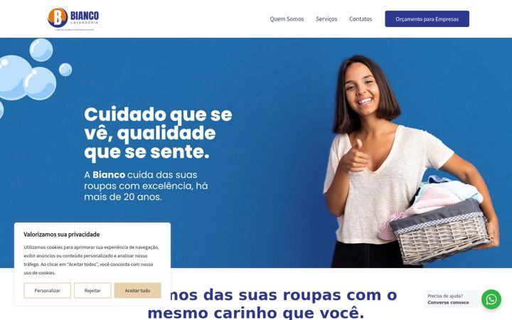 Screenshot of biancolavanderias.com.br