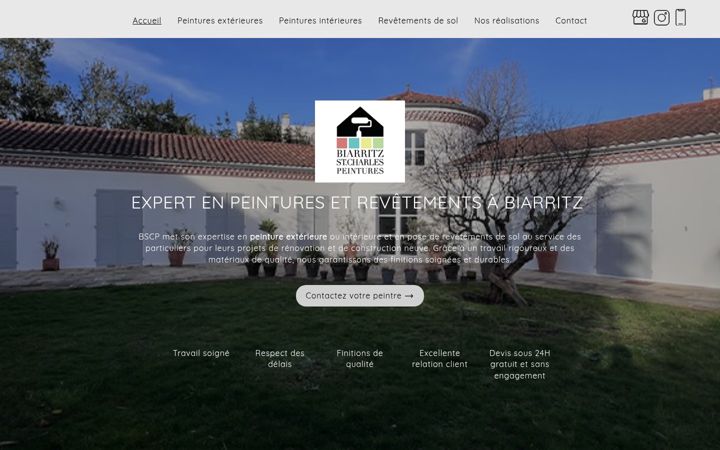 Screenshot of biarritz-saintcharles-peintures.fr
