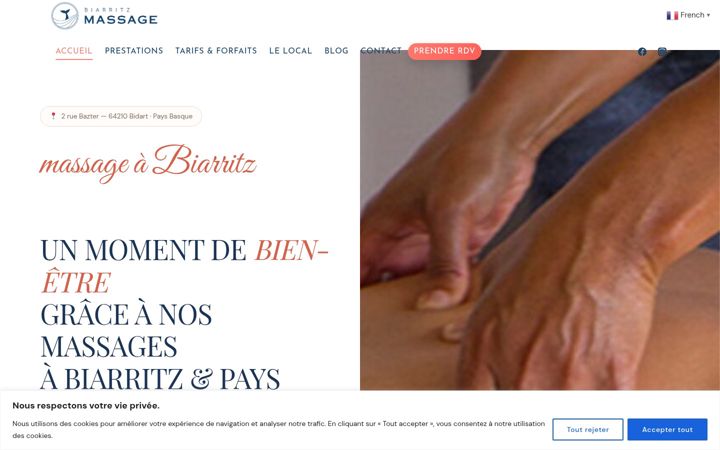 Screenshot of biarritzmassage.com