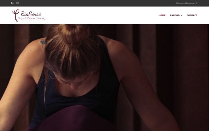 Screenshot of biasenseyoga.nl
