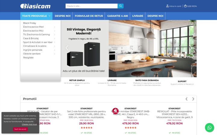 Skjermbilde av biasicom.ro