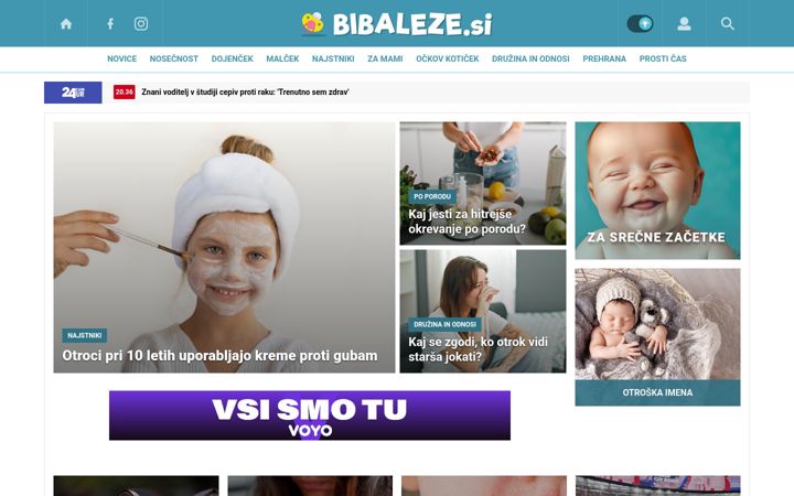 Screenshot of bibaleze.si