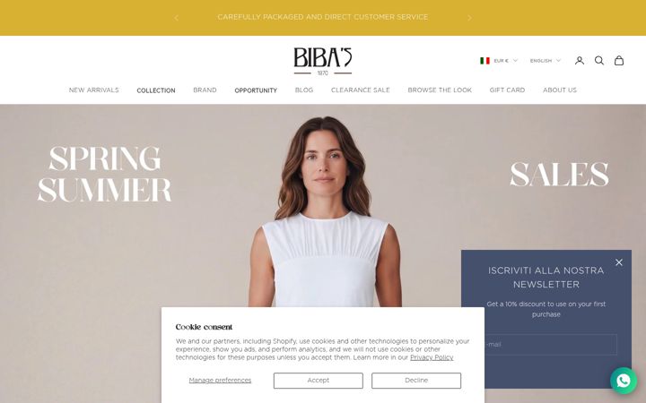 Screenshot of bibas.it