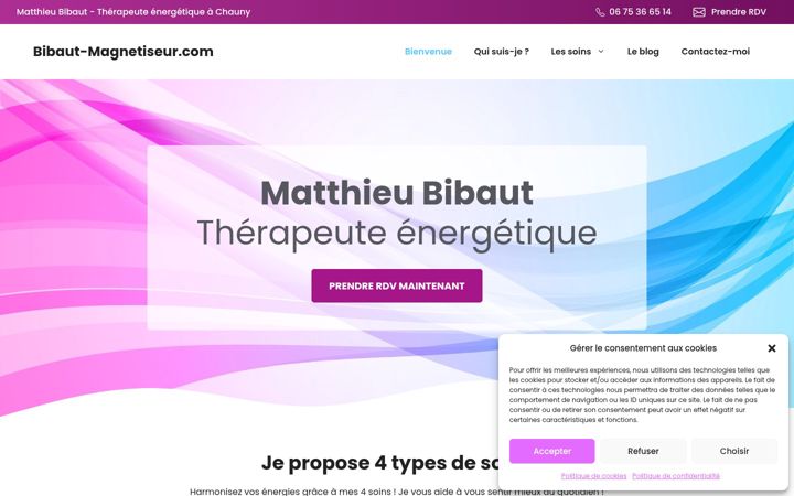 Screenshot of bibaut-magnetiseur.com
