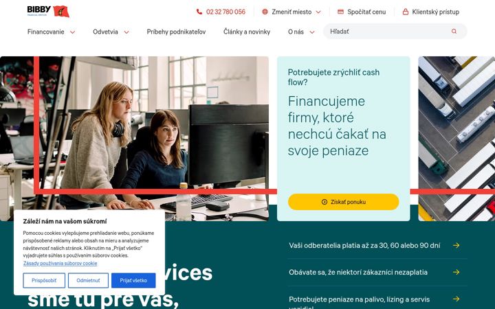 Screenshot ta' bibbyfinancialservices.sk