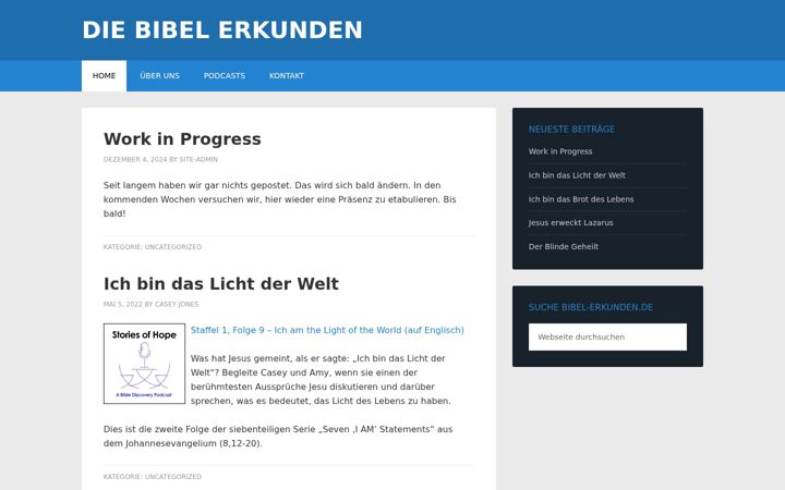 Skjermbilde av bibel-erkunden.de