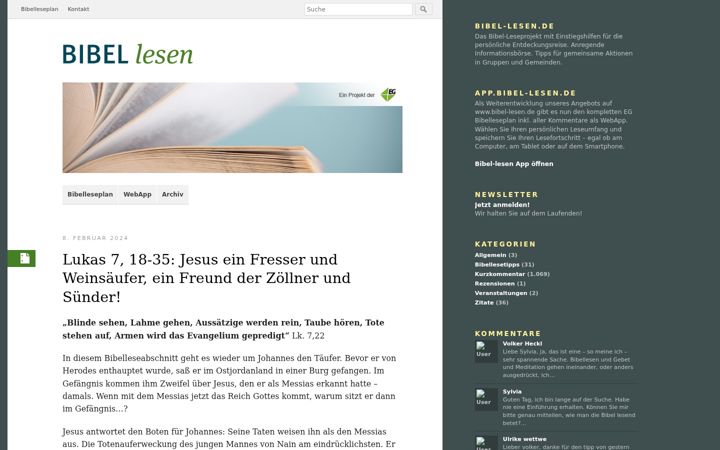 Skjermbilde av bibel-lesen.de