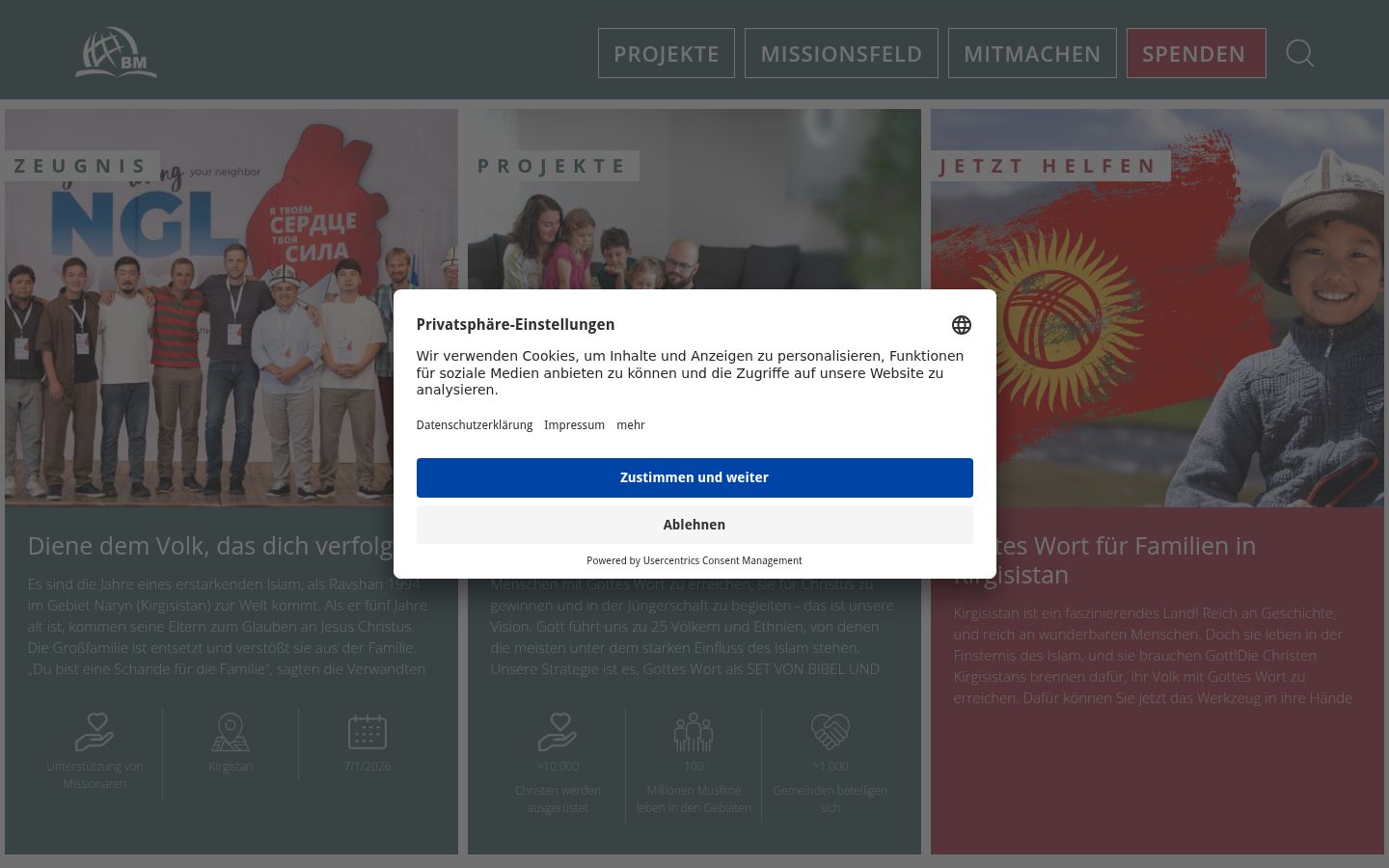 Screenshot tal-banner tal-kunsens muri qabel kwalunkwe interazzjoni