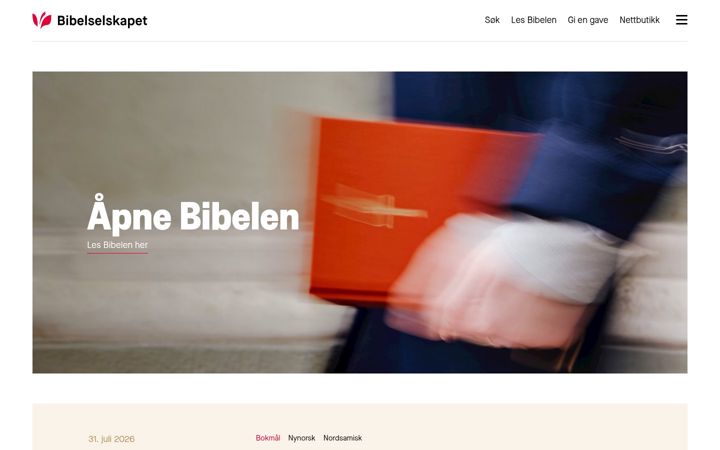 Screenshot of bibel.no