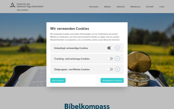 Screenshot of bibelkompass.info