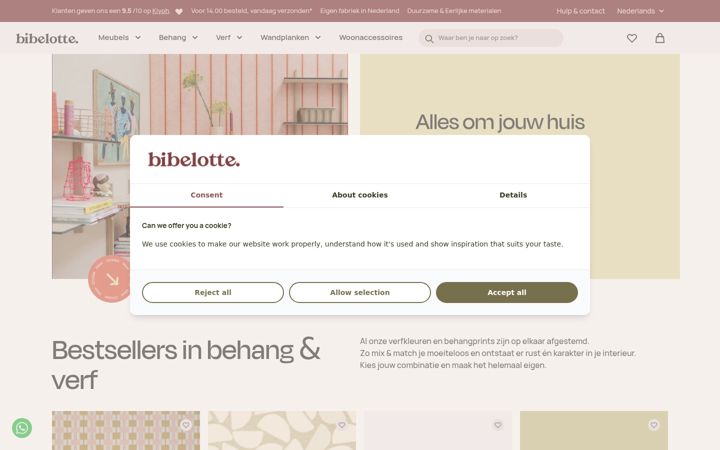 Screenshot of bibelotte.nl