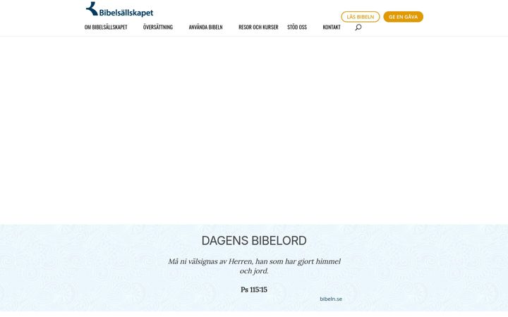 Screenshot of bibelsallskapet.se