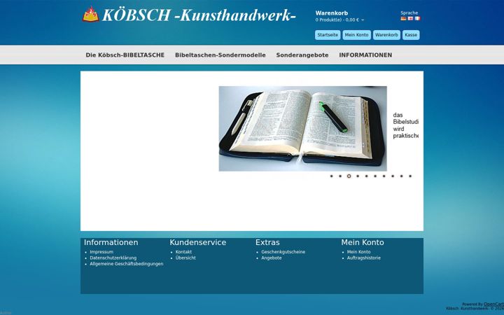 Skärmbild av bibeltaschen.de