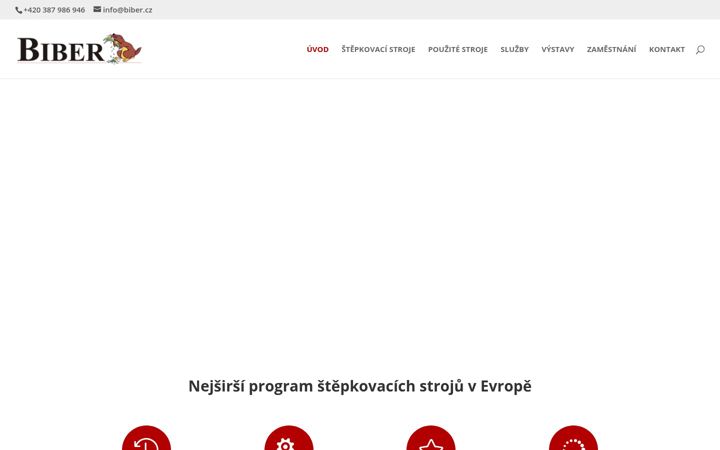 Screenshot of biber.cz