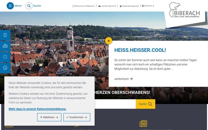 Screenshot of biberach-riss.de