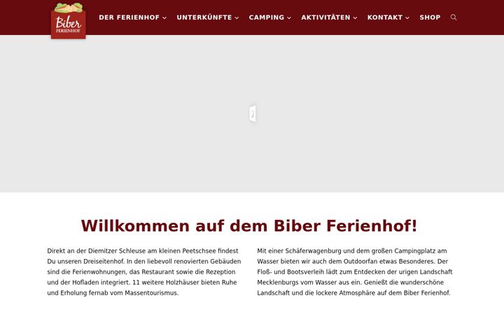Screenshot of biberferienhof.de