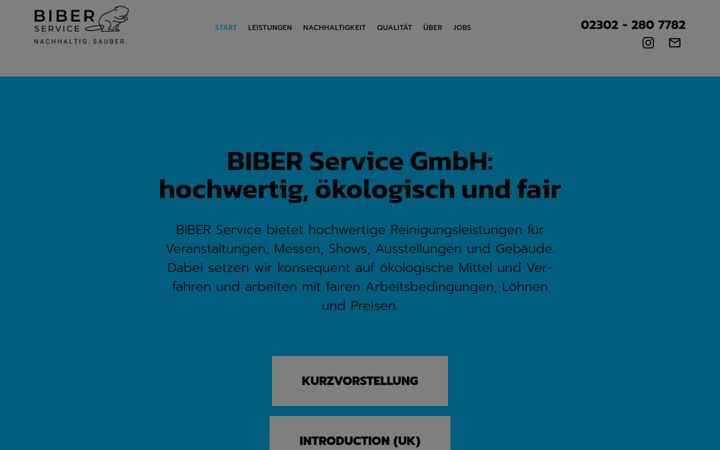 Screenshot of biberservice.gmbh