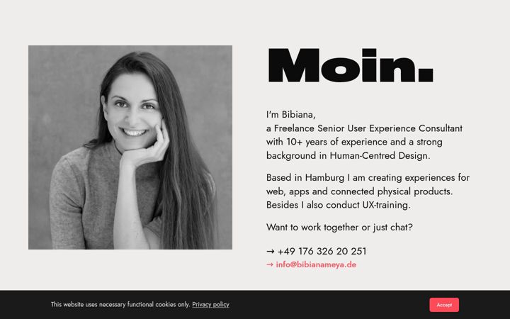 Screenshot of bibianameya.de