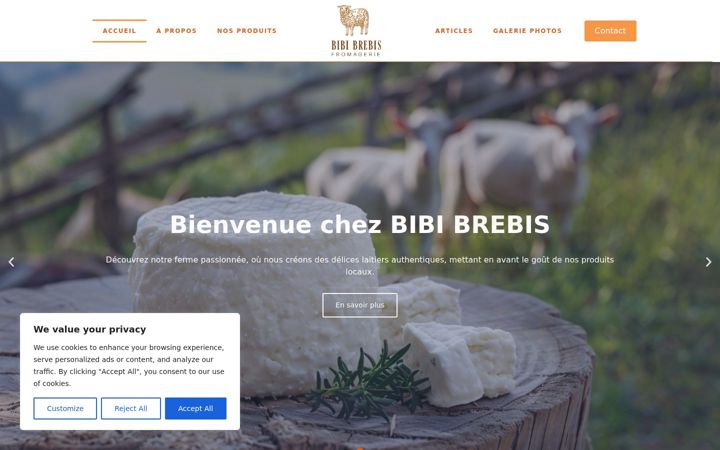 Screenshot of bibibrebis.fr