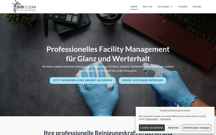 Screenshot of bibicleanfacilitymanagement.de