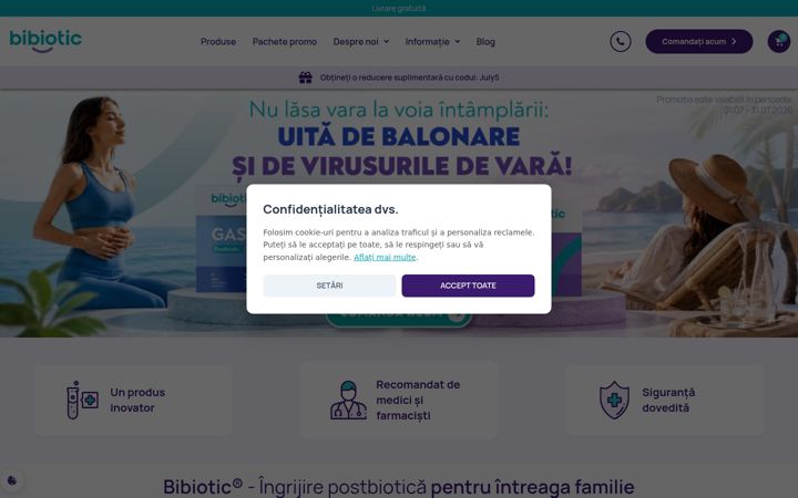 Skjermbilde av bibiotic.ro
