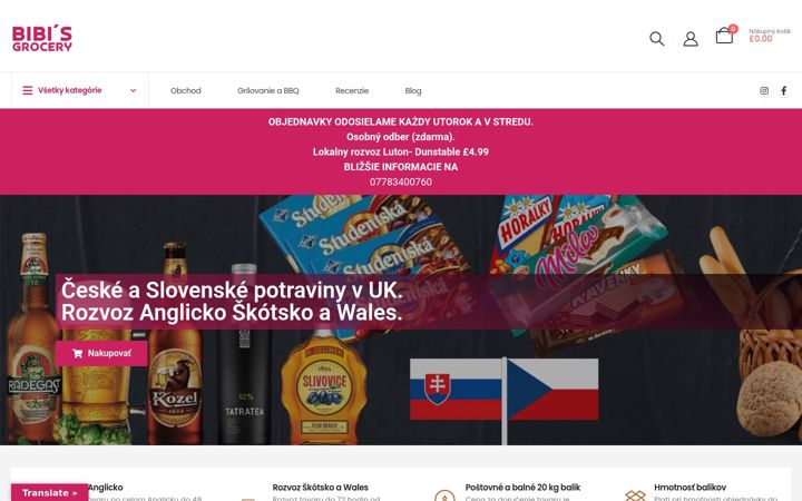 Screenshot of bibisgrocery.com