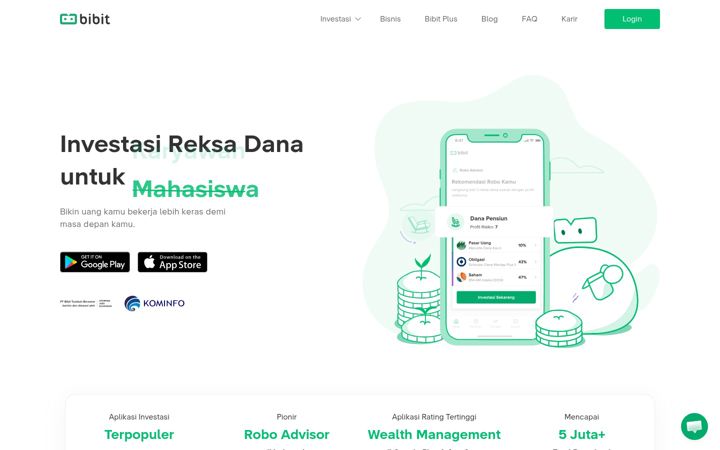 Screenshot of bibit.id