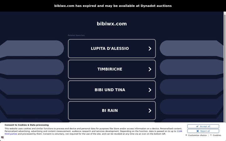 Screenshot of bibiwx.com
