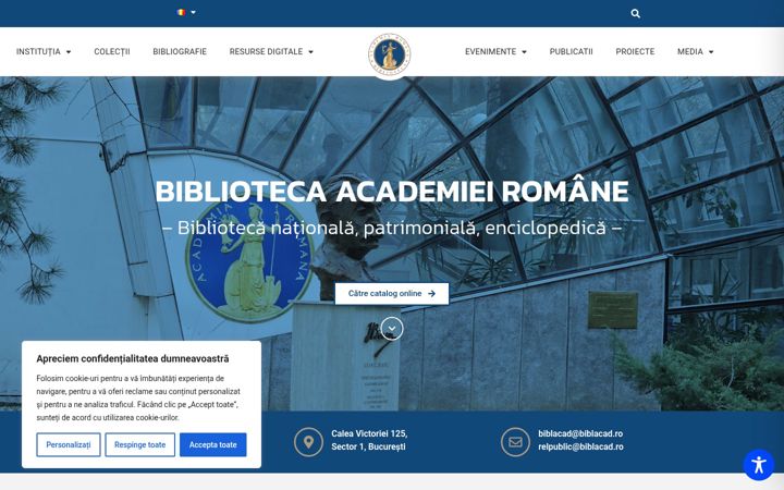 Skjermbilde av biblacad.ro