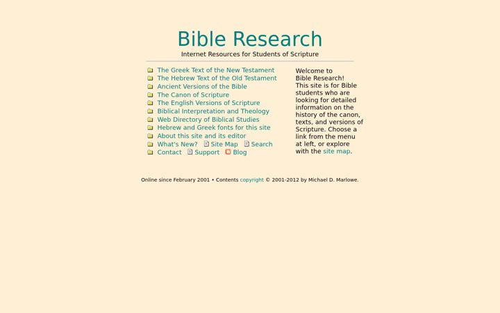 Screenshot of bible-researcher.com