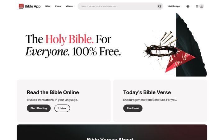 Captură de ecran a bible.com