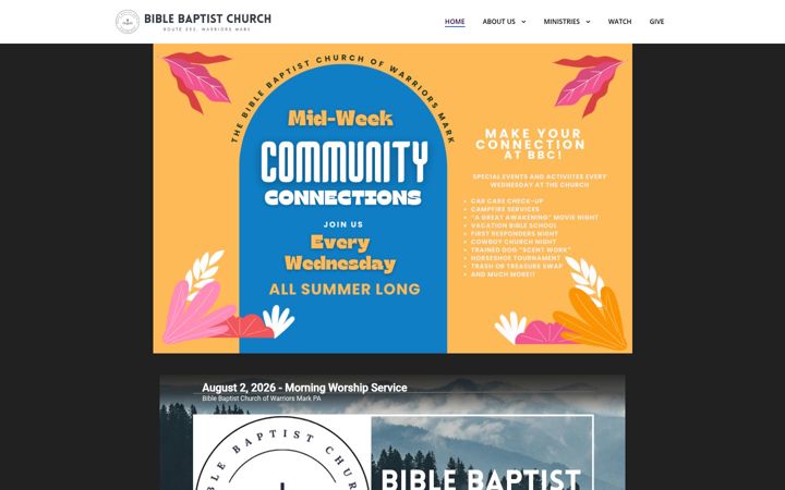 Screenshot of biblebaptistconnect.org