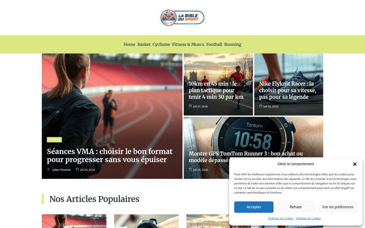 Screenshot of bibledusport.fr