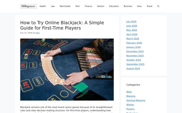 Screenshot of biblegraces.com