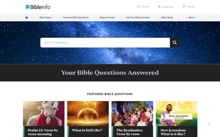 Screenshot van bibleinfo.com