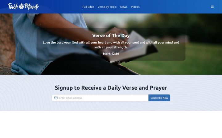 Screenshot of bibleminute.co